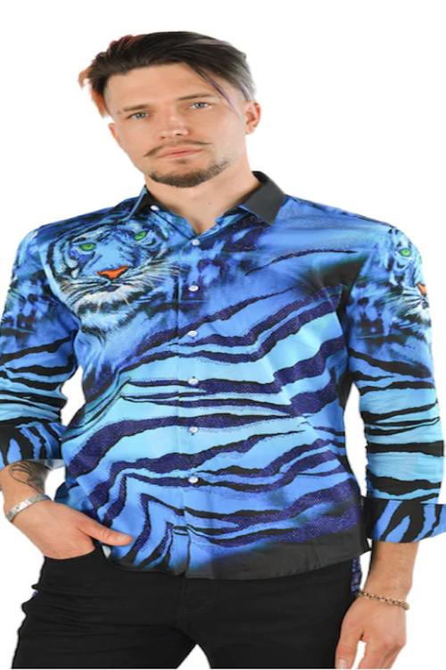 Camisa Tigre Azul